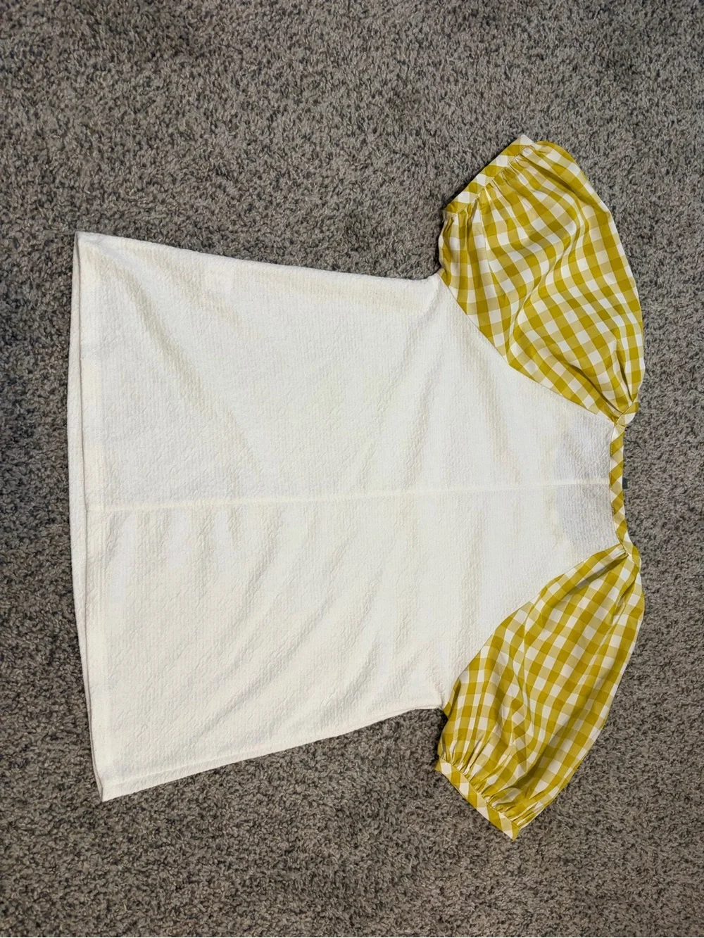 Anthropologie Sunday in Brooklyn Gingham Puff Sleeve Top | Small